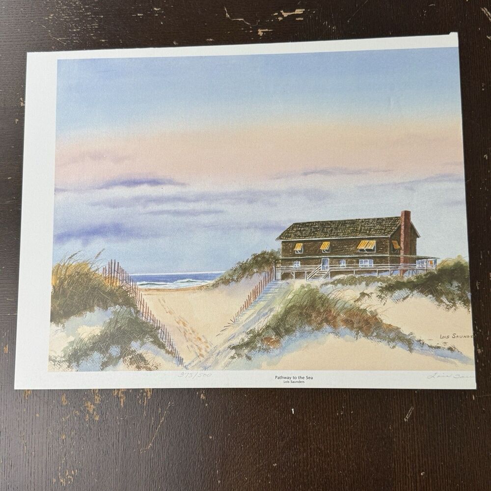 Art Print Signed & Numbered Lois Saunders Pathway To The Sea  /500 14x11 READ